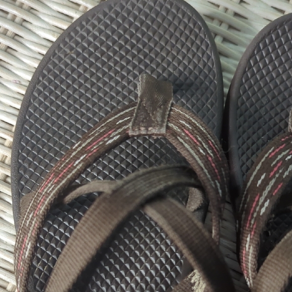 Chaco Brown and Red Women's Sandals - Picture 3 of 5